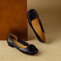 Elegant Women Square ToeBlock Heel Pumps BrownRhombus Embossed Surface Square Buckle ShallowSlip‑onBusiness Commuter Dress Shoes