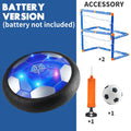 MQUDUO Hover Soccer Ball Set with 2 Goal Nets, LED Floating Football Disc for Indoor Mini Match and Family Game