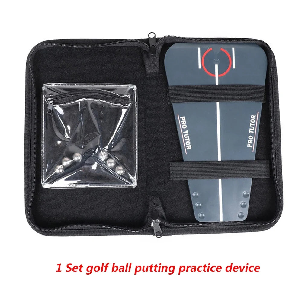 Golf Putting Tutor Trainer Golf Putting Training Aids Portable Multifunctional Indoor Practice Putter Guided Exercise Board