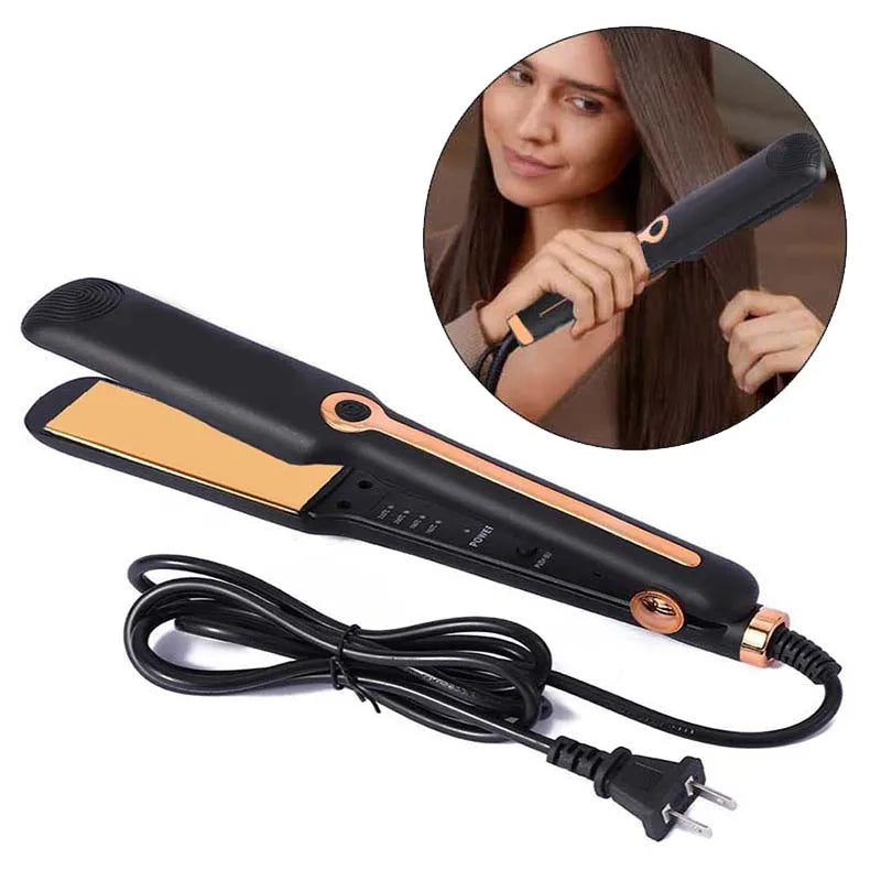 2-In-1 Ceramic Plate Hair Straightener And Curling Iron Negative Ion Technology With Wide Temperature Adjustment
