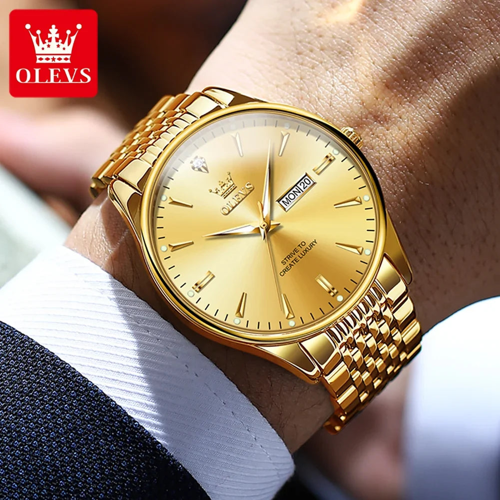 OLEVS 2929 Men’s Quartz Watch with Double Calendar