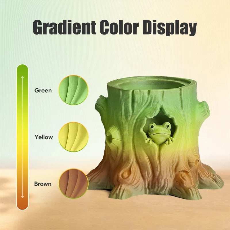 ERYONE PLA Lite Rainbow 3D Printer Filament - 1.75mm Colour-Changing Gradient, 1kg Spool, Matte and Gloss Finishes