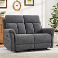 Manual Reclining Loveseat, 2-Seat Recliner Sofa with Padded Arms and Supportive Backrest, Comfortable Fabric Reclining, Custom
