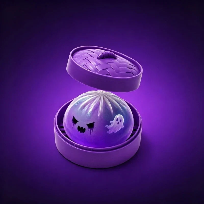 Glitter Halloween Ghost Squishy Toy, Slow-Rebound Silicone