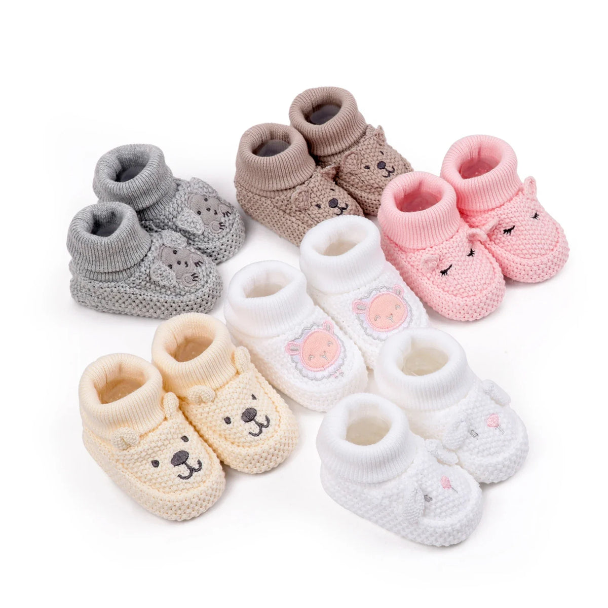 0-12months Infant Knitted Baby Booties with Ears Soft Comfortable Winter Shoes  for girls boys