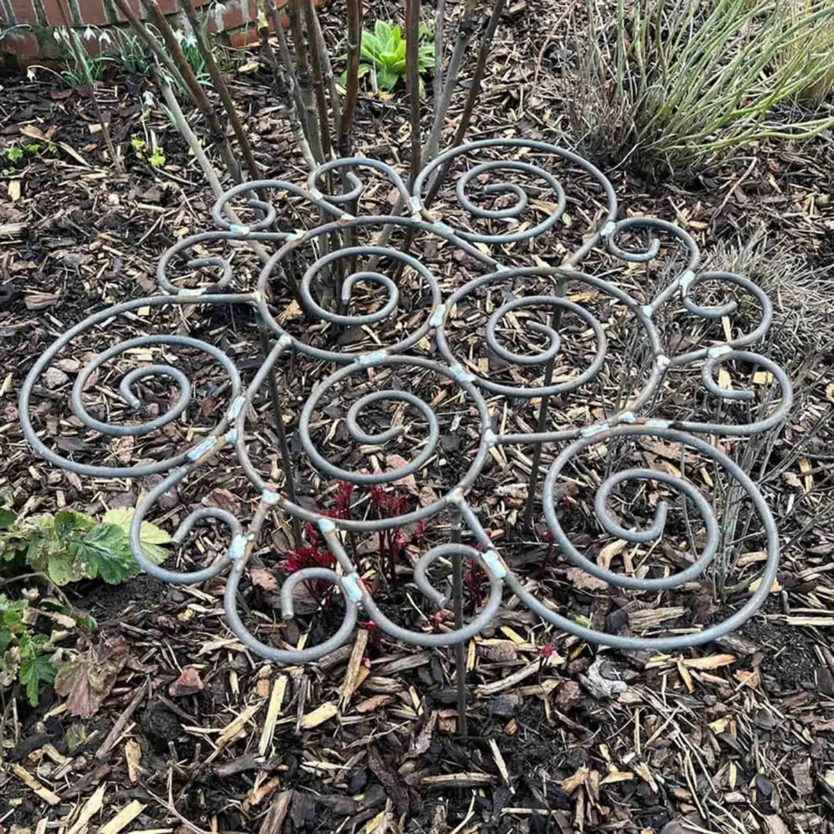 Peony Cage Heavy Duty Metal Weather-Resistant Grow Through Plant Support for Tall Heavy Flowers Peonies Roses Hydrangeas