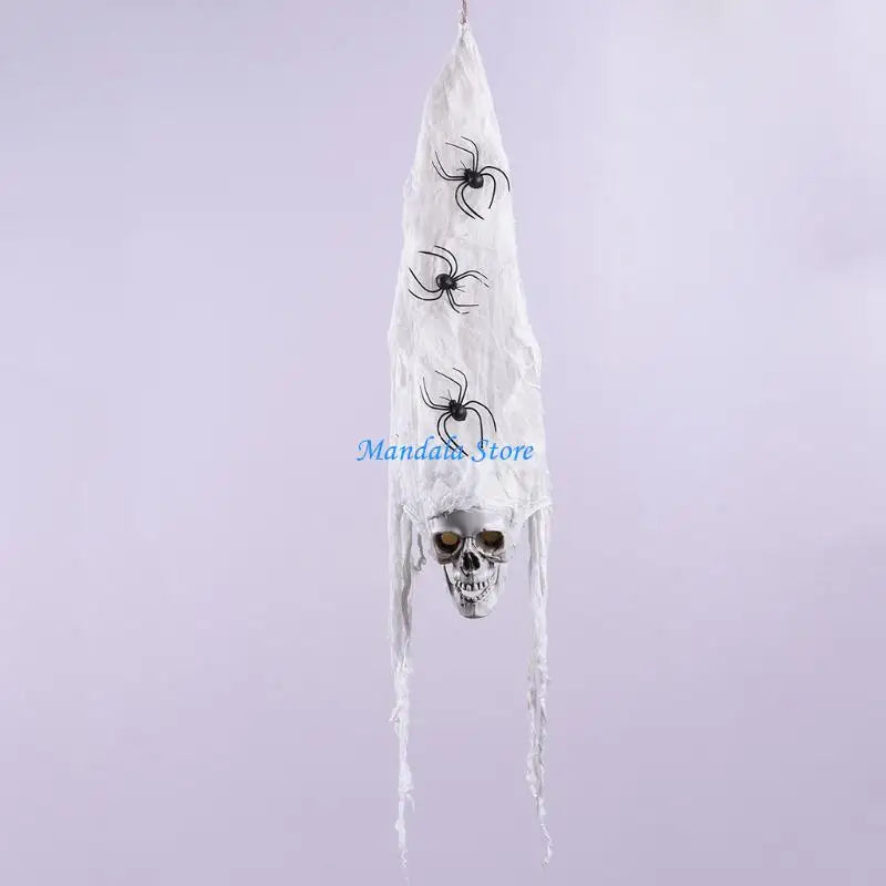 Glowing-Eye Halloween Hanging Skull Decoration