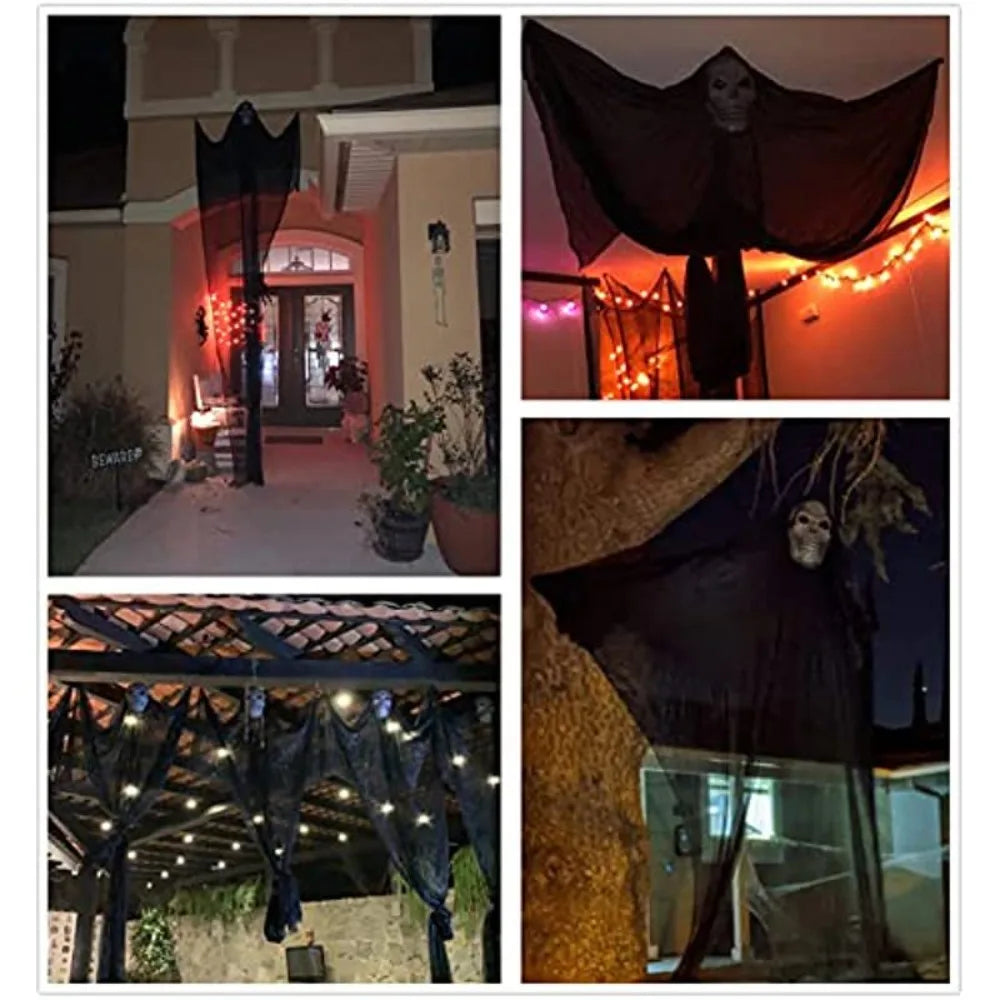 Large Hanging Ghost Mask Decoration, Cloth, Style 1-3