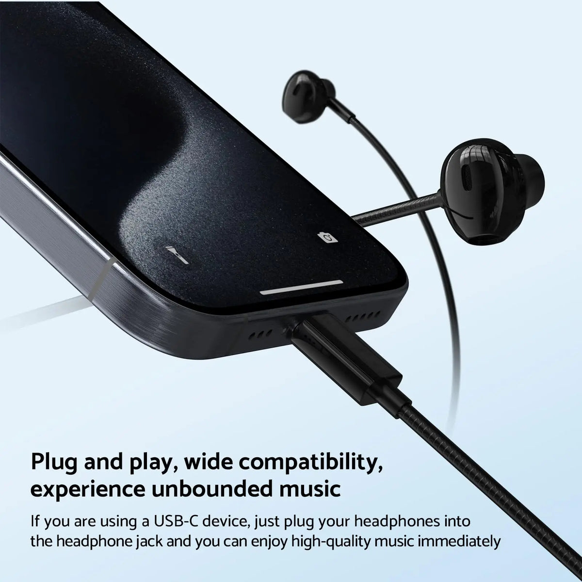 For Samsung Headphones HiFi Surround Sound In-ear USB Type C 3.5mm With Wire Control Wired Earplugs For Galaxy S24 S23 S22 Ultra