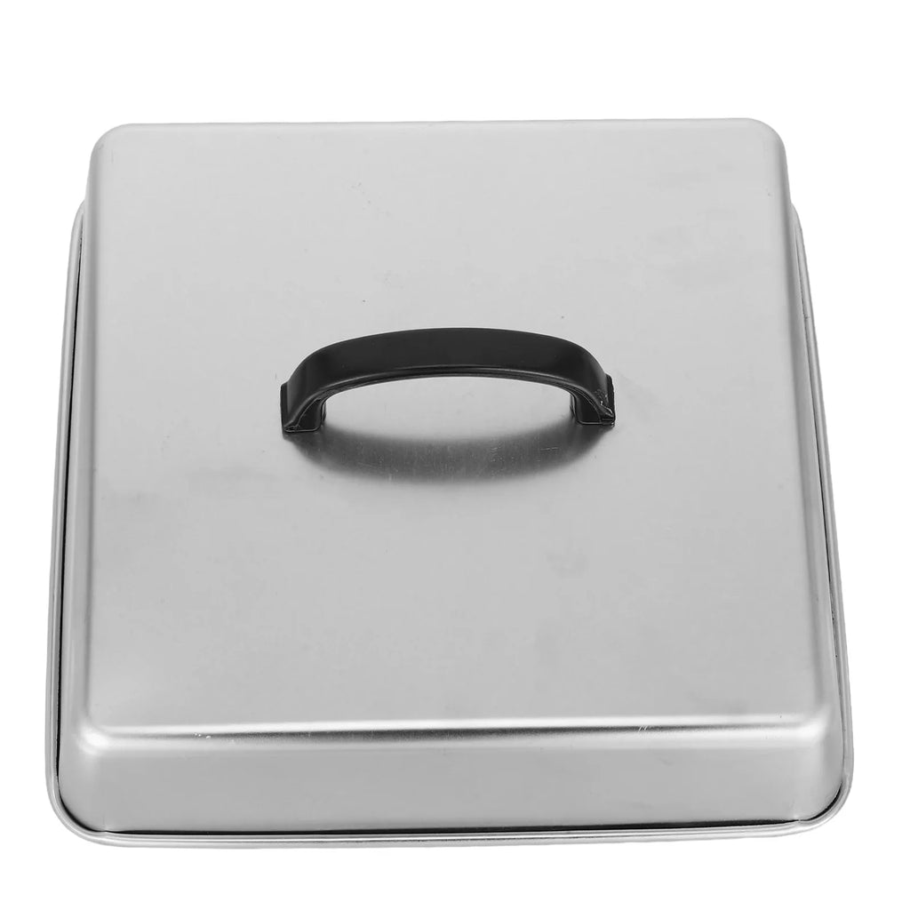Square Basting Cover 10x10x2 Stainless Steel Grill Pan Cover Dome Cheese Melting Steaming Lid Griddle Splatter Guard