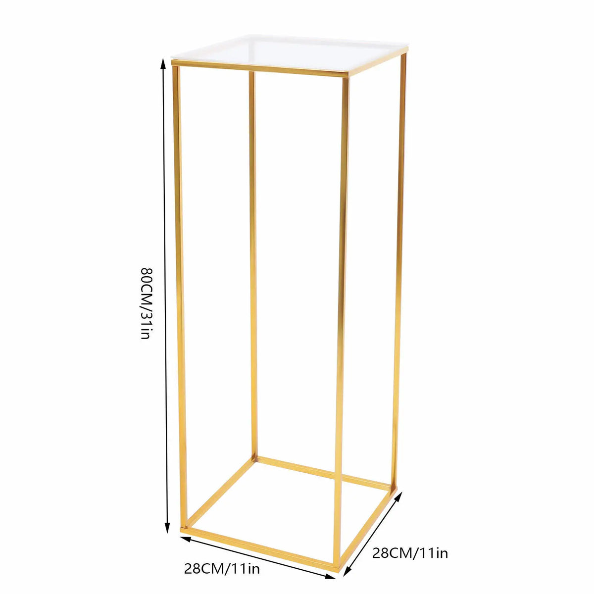 Gold Metal Flower Stand, 80 cm Wedding Centerpiece Column