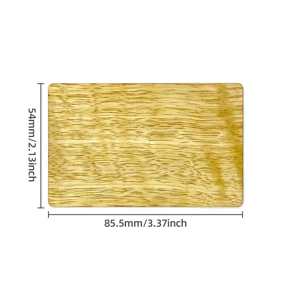 Hotel RFID Access Control NFC Wooden Cards 13.56MHz NFC215 Chip Eco-Friendly Material Wholesale Custom Logo NFC Wooden Tag Card