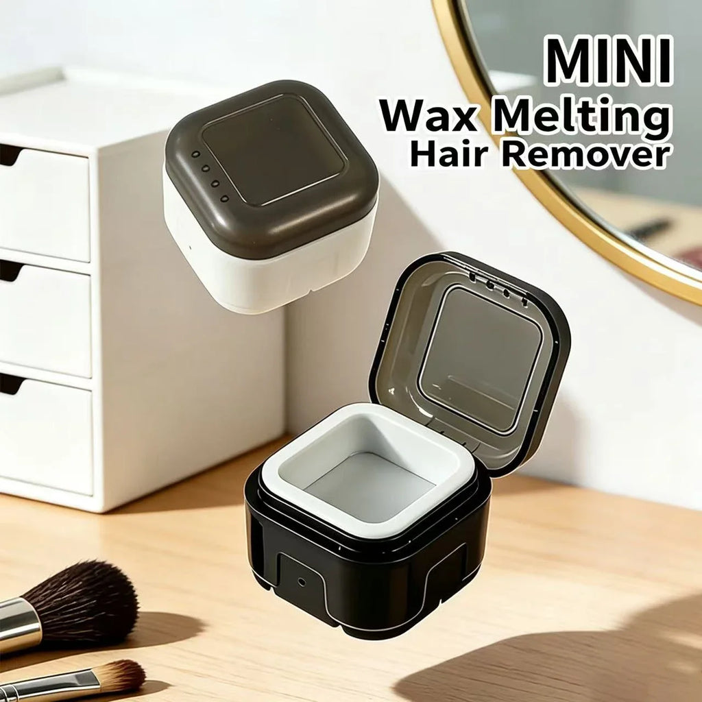 Portable mini wax heater for hair removal, constant temperature & safe, Type-C powered, natural plant-based wax, full-body de