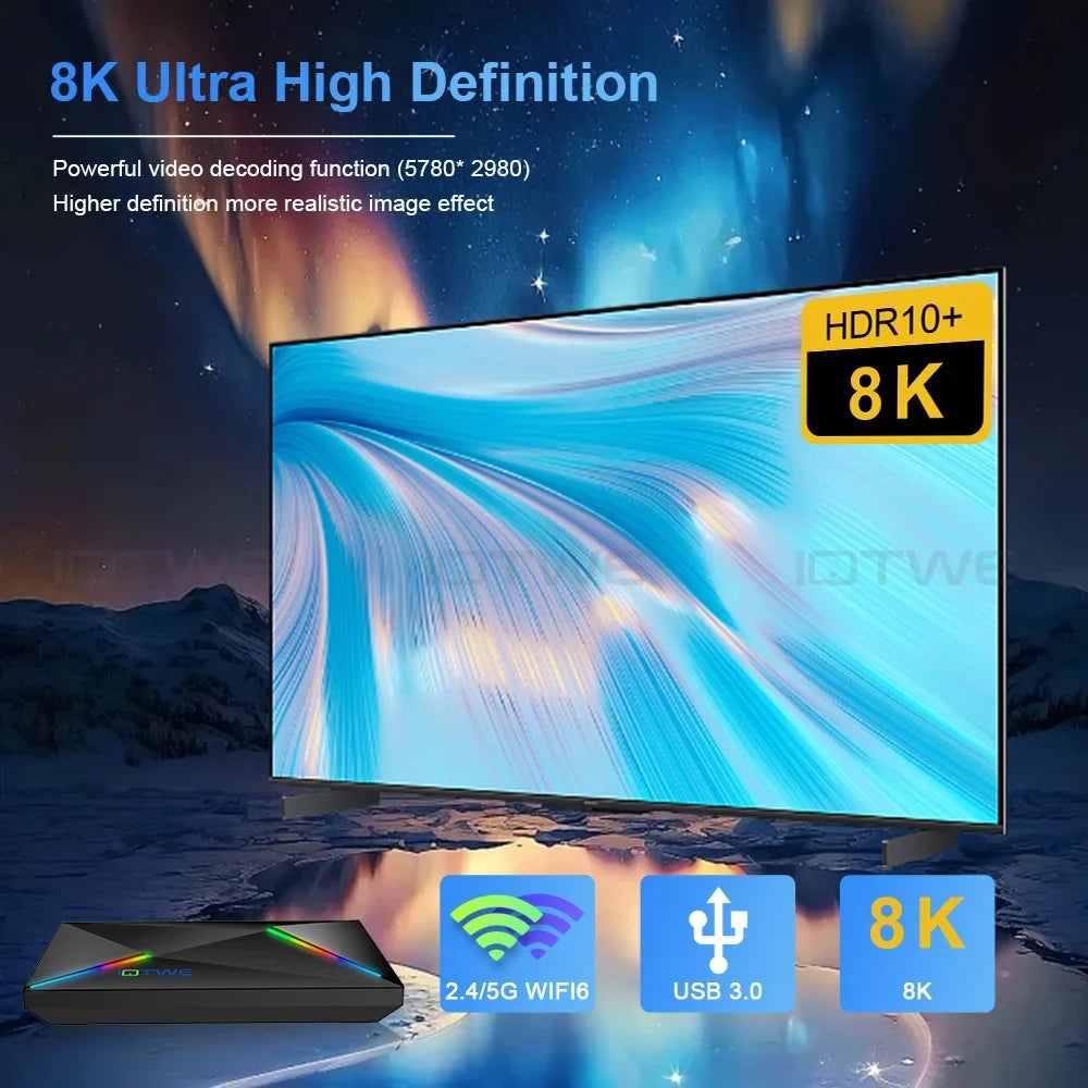 XGODY Android 14 TV Box with 8K Output, 2-4GB RAM Options