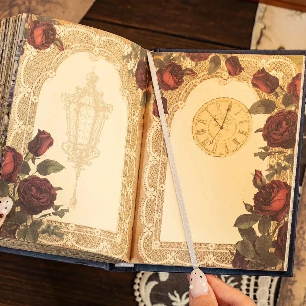 Retro 192 Sheets Diary A6 DIY Scrapbooking A6 Hardcover Notebook Century Hymn Series Journal Notebook Stationery