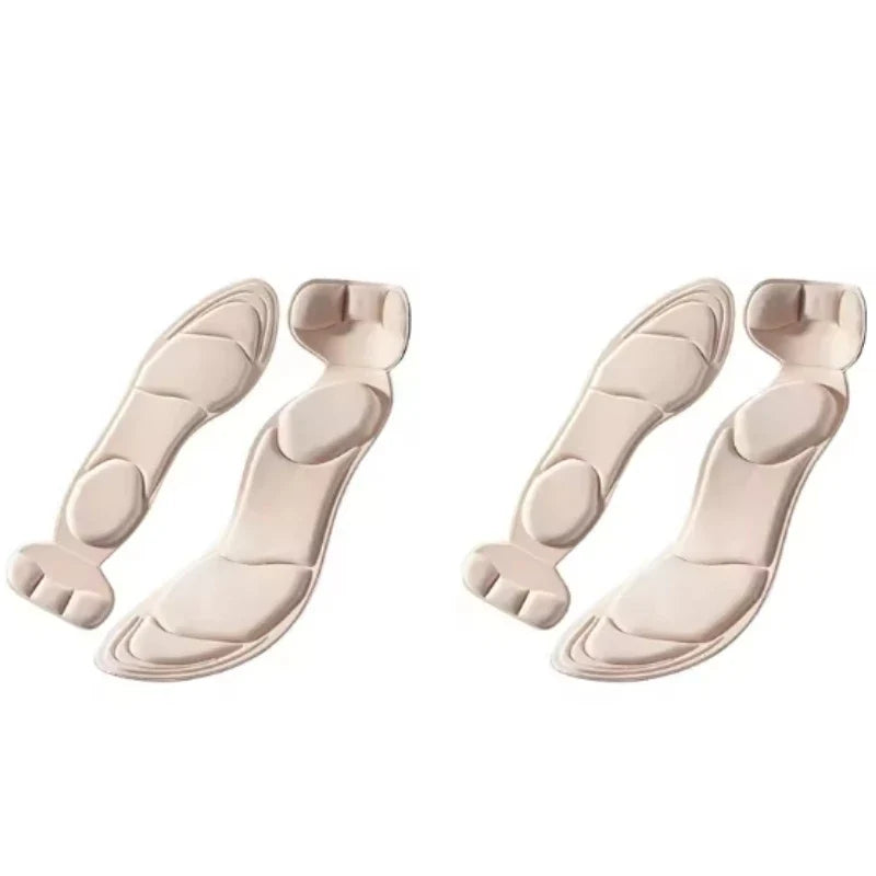 Memory Foam Insoles Women High-heel Shoes Insoles Anti-slip Cutable Insole Comfort Breathable Heel Protection Massage Shoe Pads