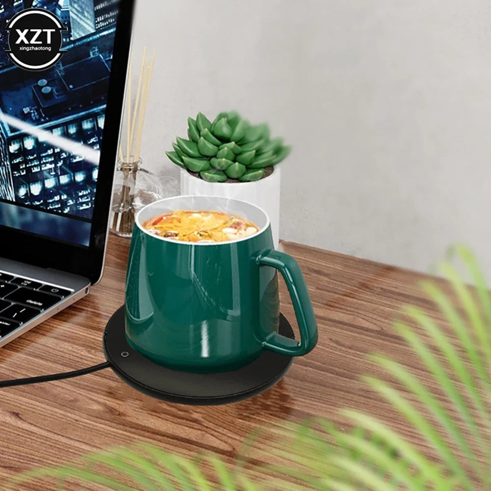 Mini Portable USB Cup Warmer Coffee Mug Heating Coaster Smart Thermostatic Hot Plate Milk Tea Water Heating Pad Heater