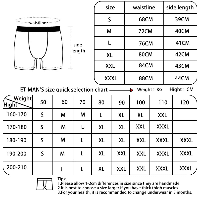 Men's 100% Cotton Long Leg Sport Boxer Shorts 1pc - Breathable Comfort Underwear for Boxing Training, Gym Workout