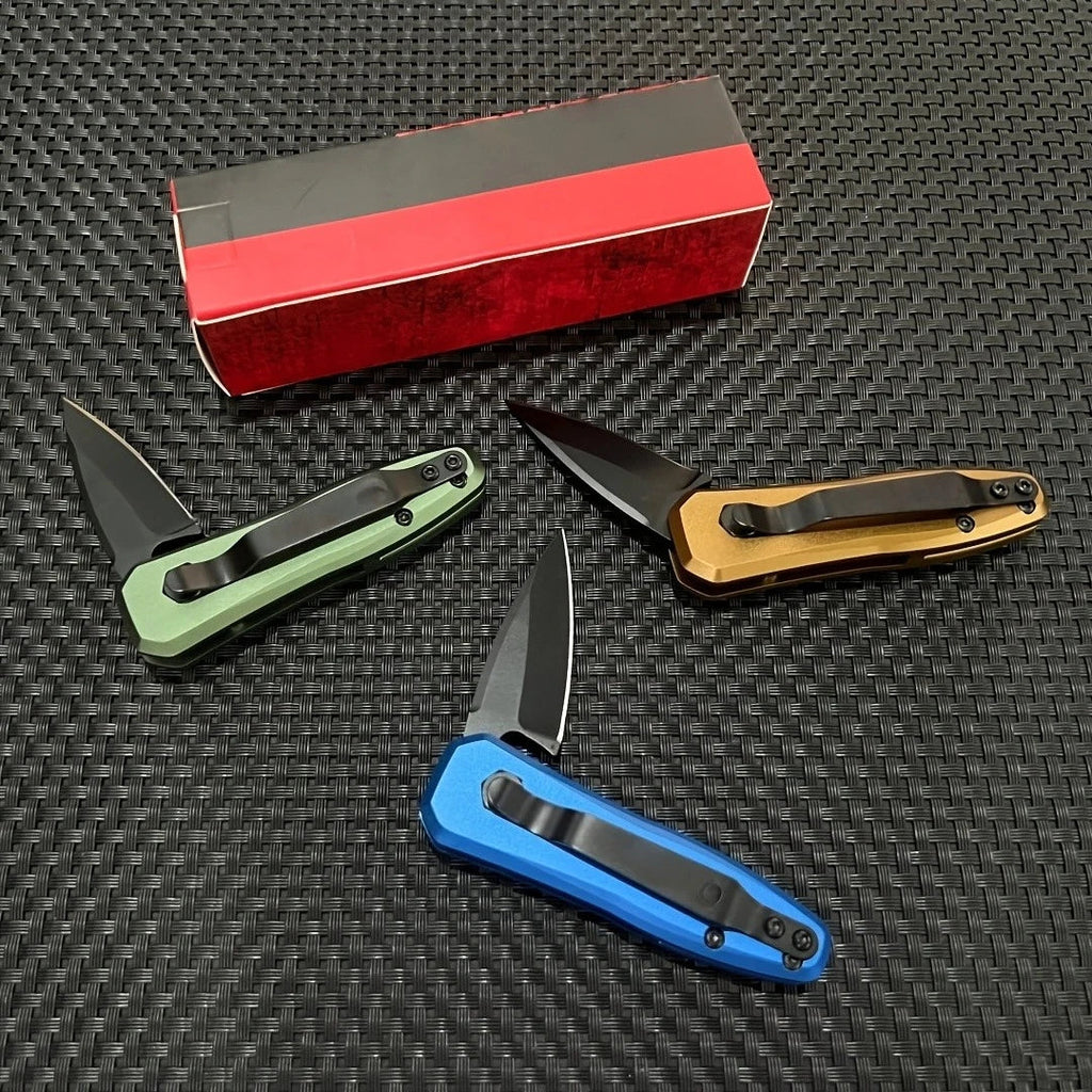 Quick-Open Pocket Knife Multi-Functional Folding Knife with Lock EDC for Camping Fishing Hunting Durable Aluminum Handle Gifts