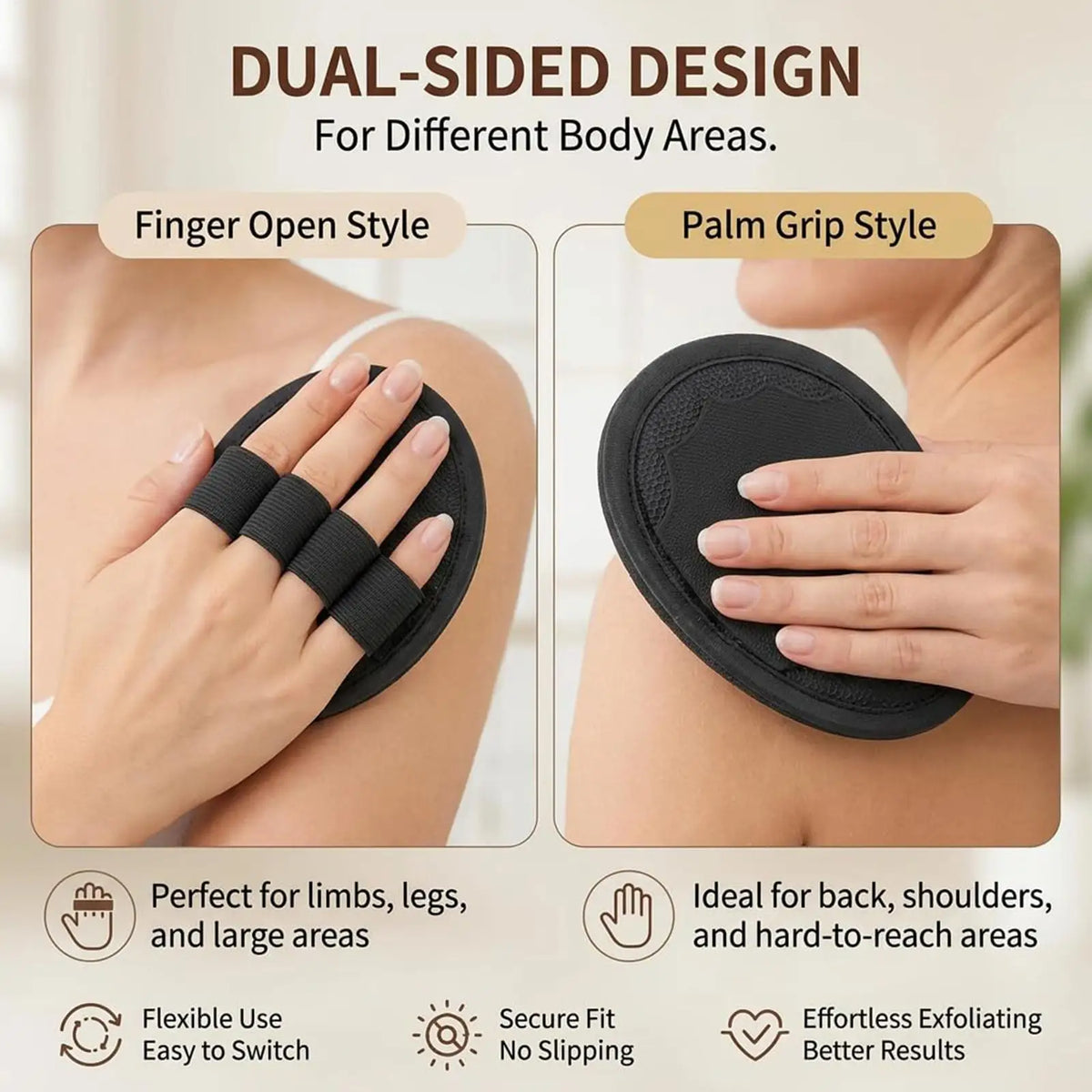 1PC Exfoliating Bath Scrubber Pads Rubber Deep Cleansing Gentle Dead Skin Remover Body Scrubber Bathing Accessories