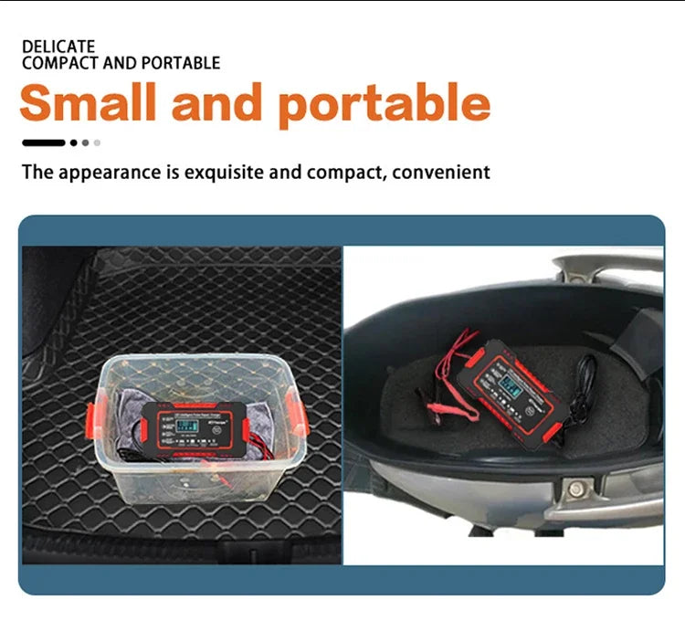 EAFC 12V 6A Automatic Lead-Acid Battery Charger with LCD
