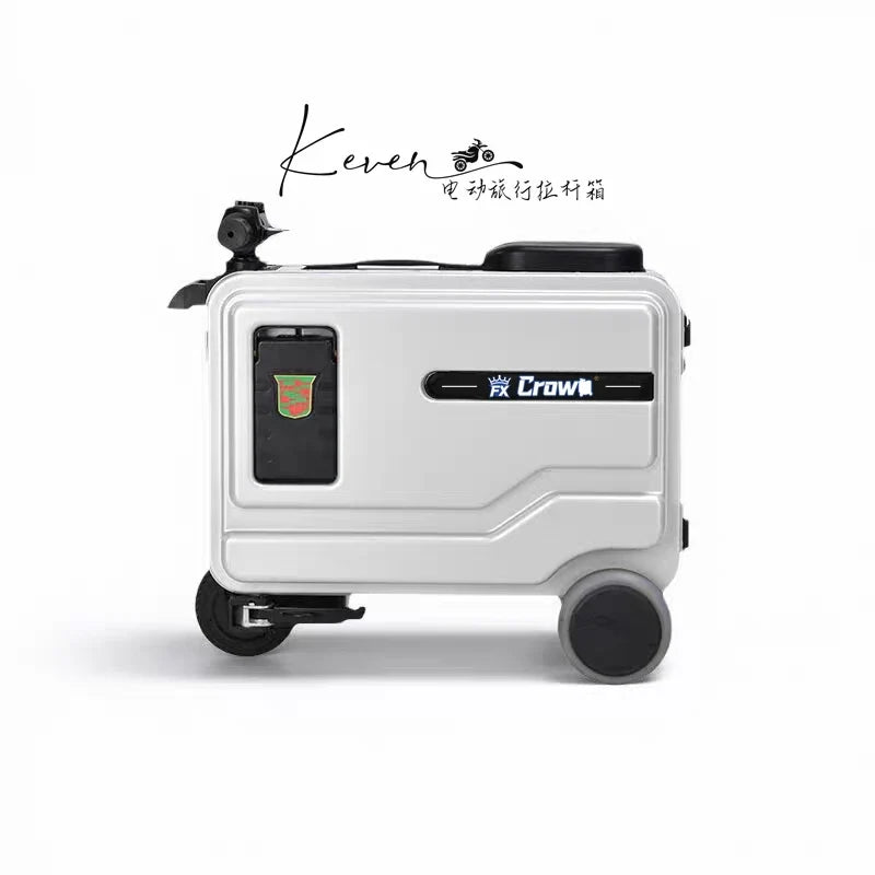 20-inch Electric Luggage Smart Ride-On Suitcase for Two, Trendy Travel Suitcase with Skateboard Function
