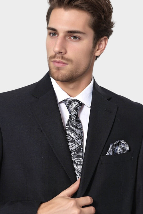 Black 4 Drop Regular Suit | Wessi