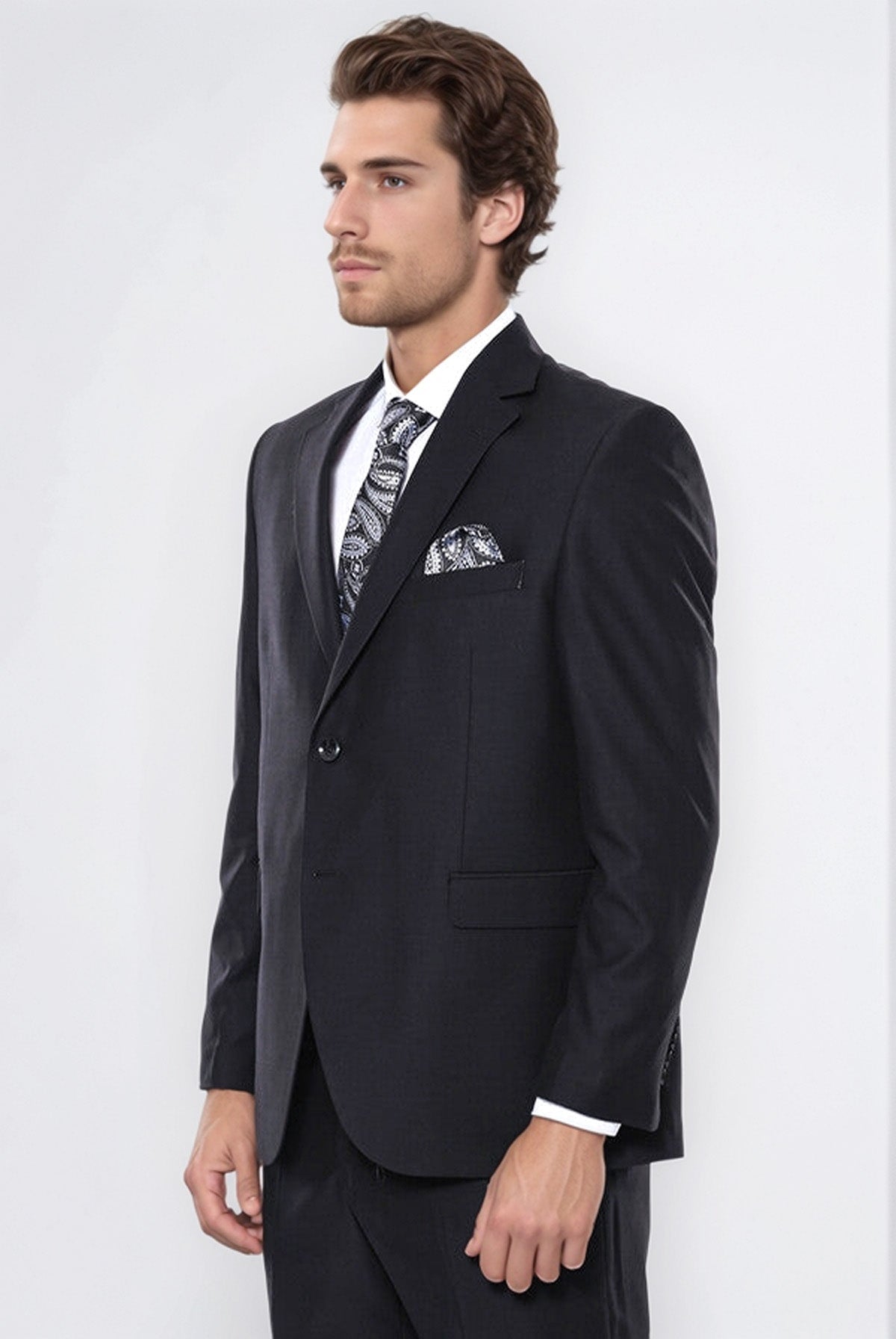 Black 4 Drop Regular Suit | Wessi