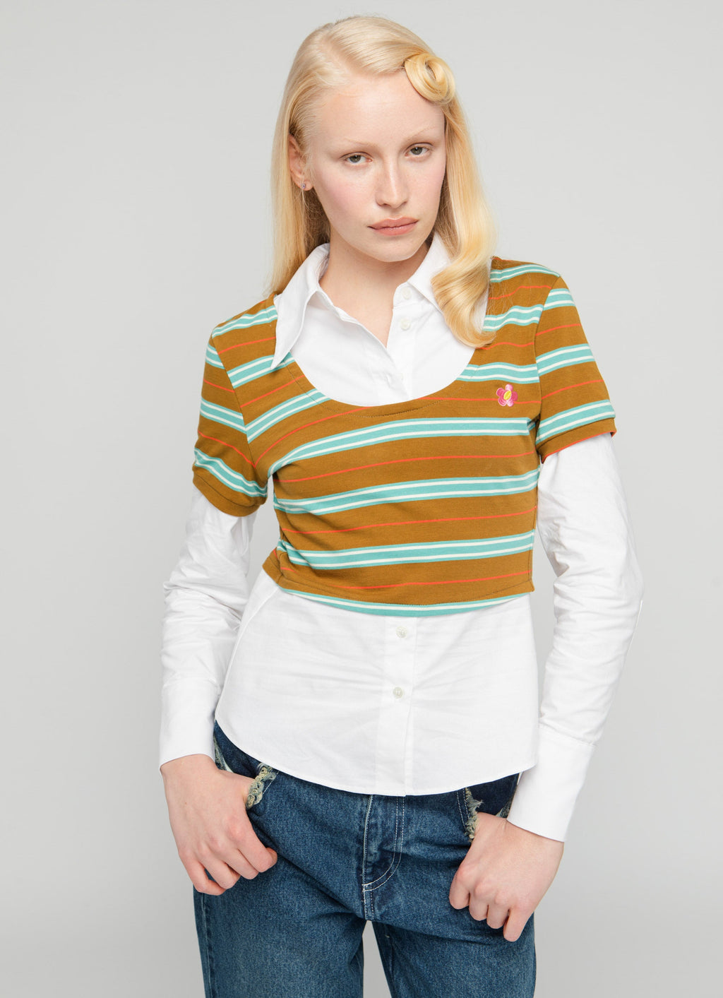 Natalia Button Down - Stripes