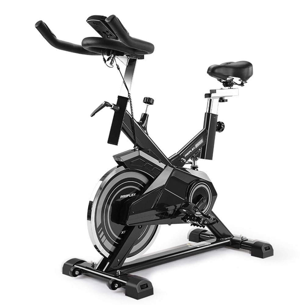 NNEDSZ Spin Bike - Flywheel Commercial Gym Exercise Home Workout Grey