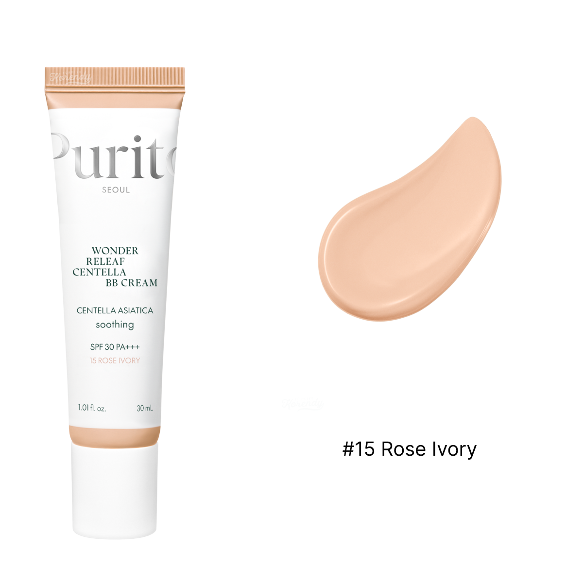 Purito Wonder Releaf Centella BB Cream SPF30 PA+++ 30ml #15 Rose Ivory