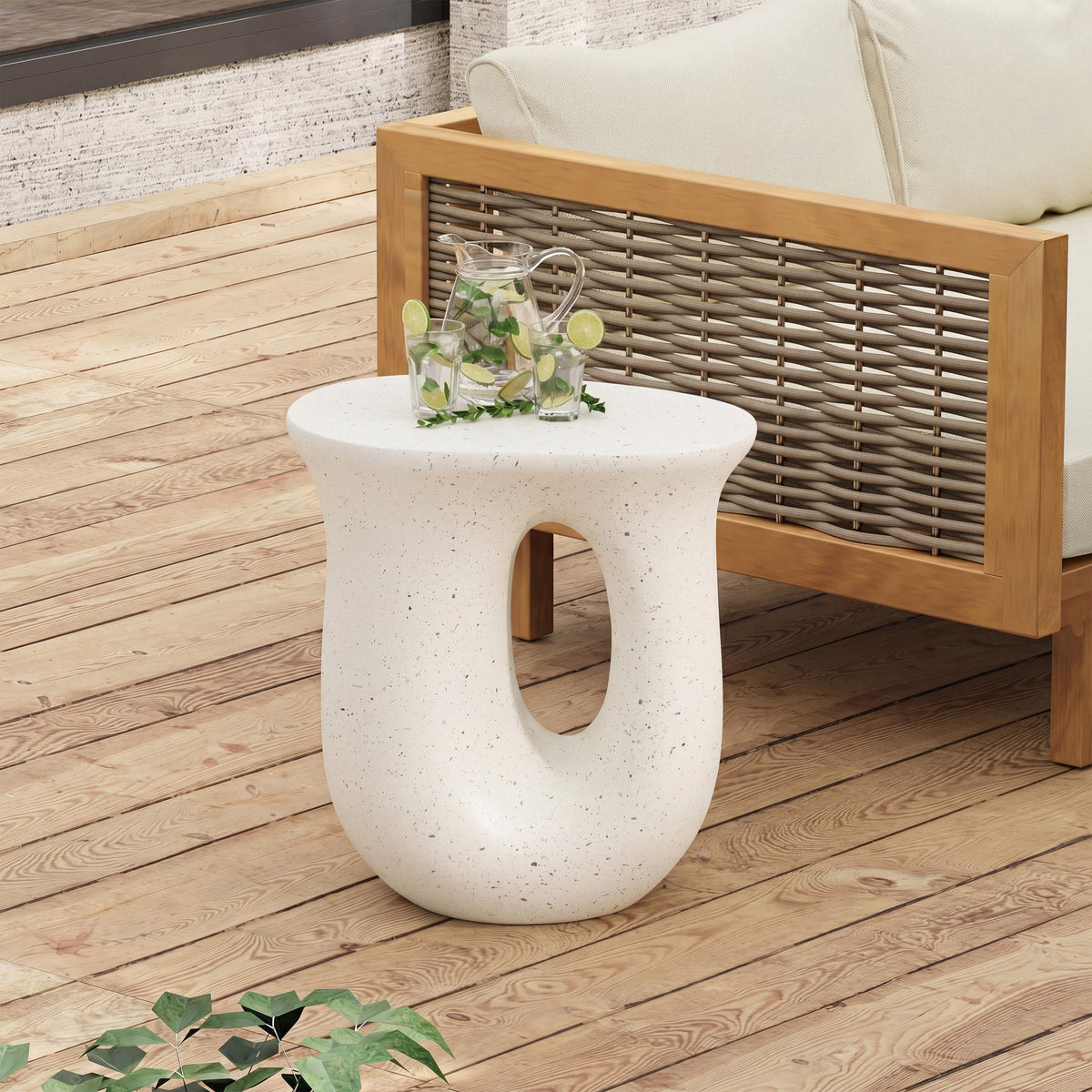 Outdoor MGO Side Table – Light