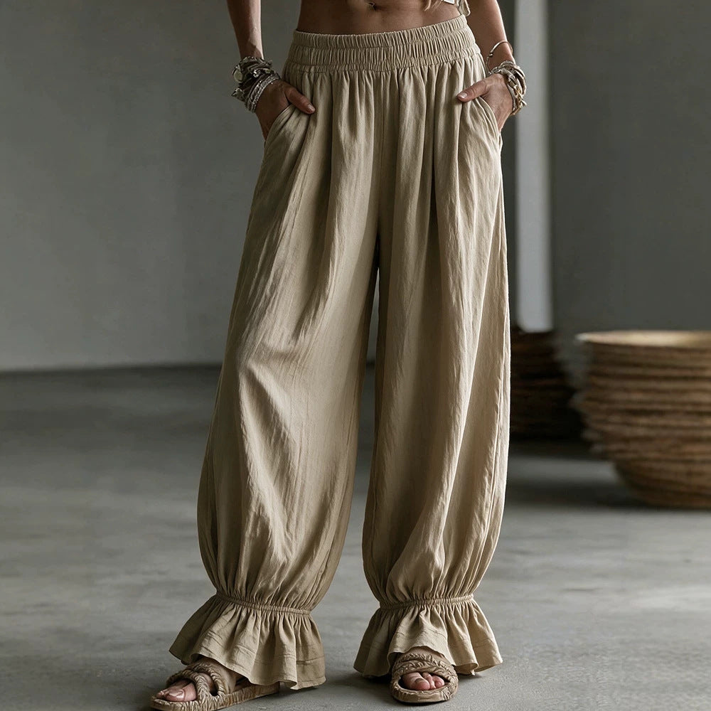 Women's Autumn Solid-Color Casual Pants