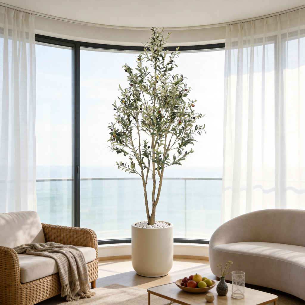 7' Artificial Olive Tree