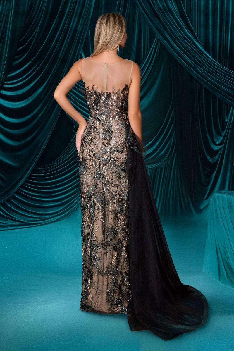 On Nude Lining Fitted Gown