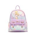 Disney Tinker Bell 11" Vegan Leather Mini Backpack With Dust Coverr