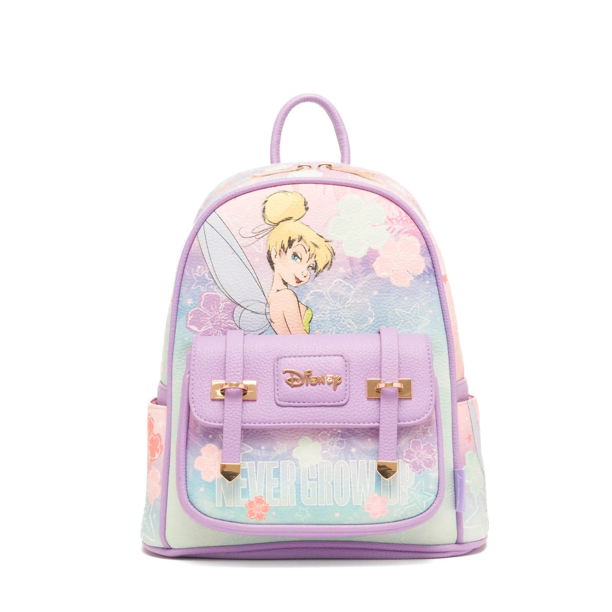 Disney Tinker Bell 11" Vegan Leather Mini Backpack With Dust Coverr