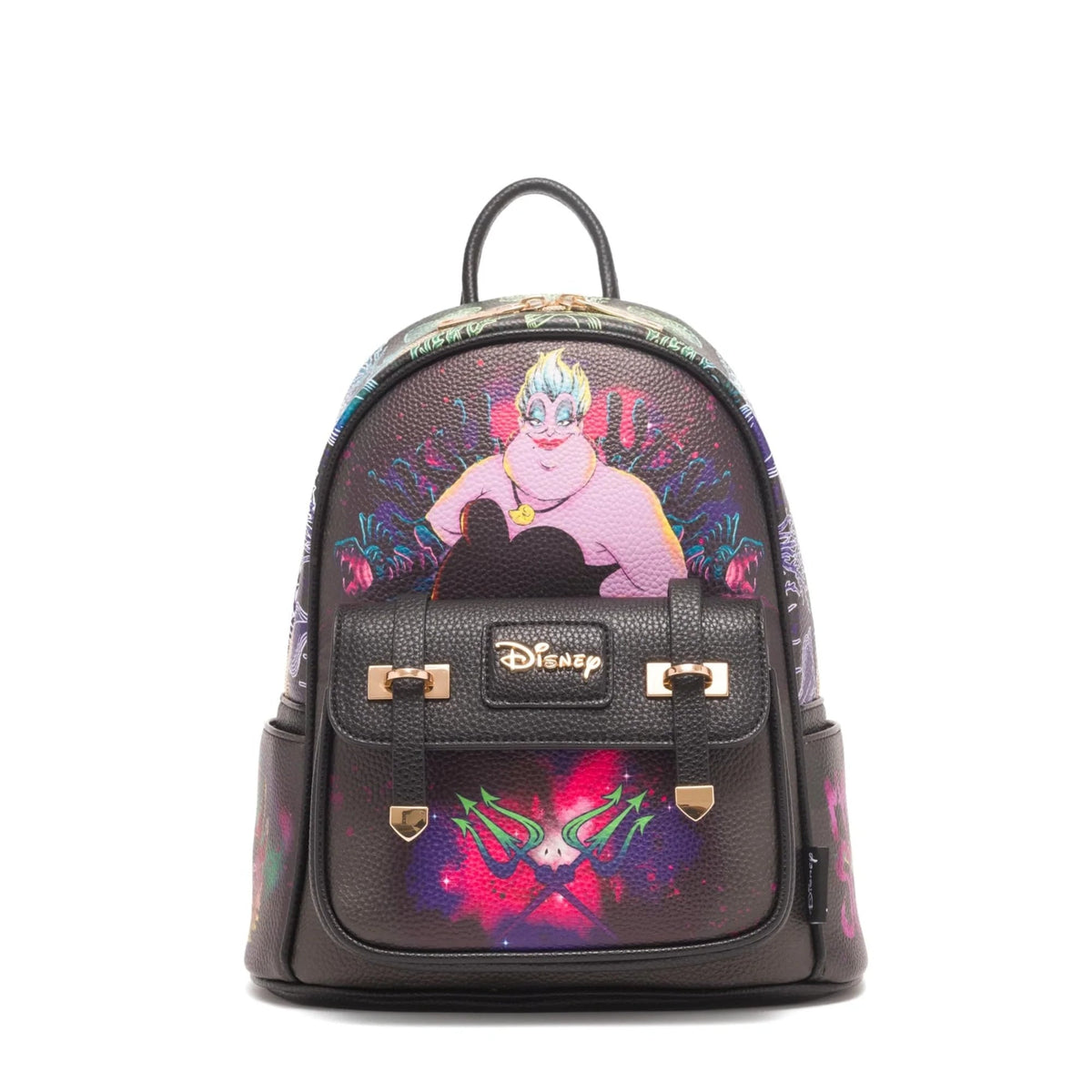 Disney Ursula 11" Vegan Leather Mini Backpack With Dust Coverr