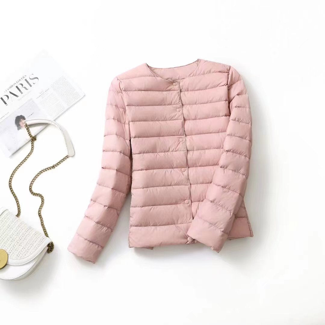 Womens Lightweight White Duck Down Jacket