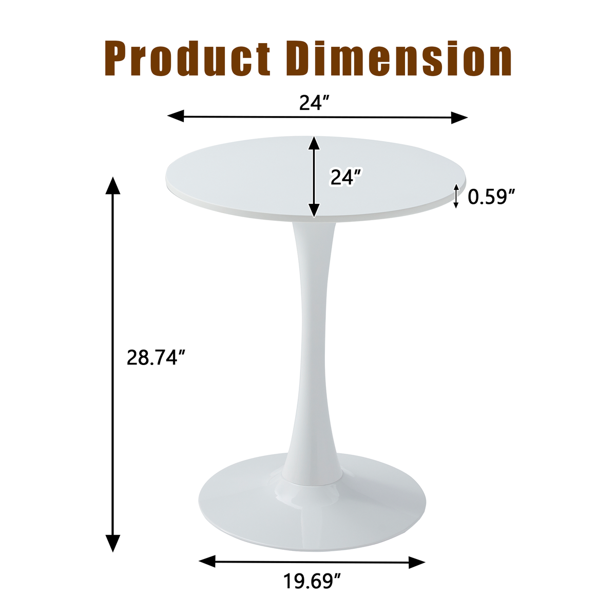 White Round Dining Table