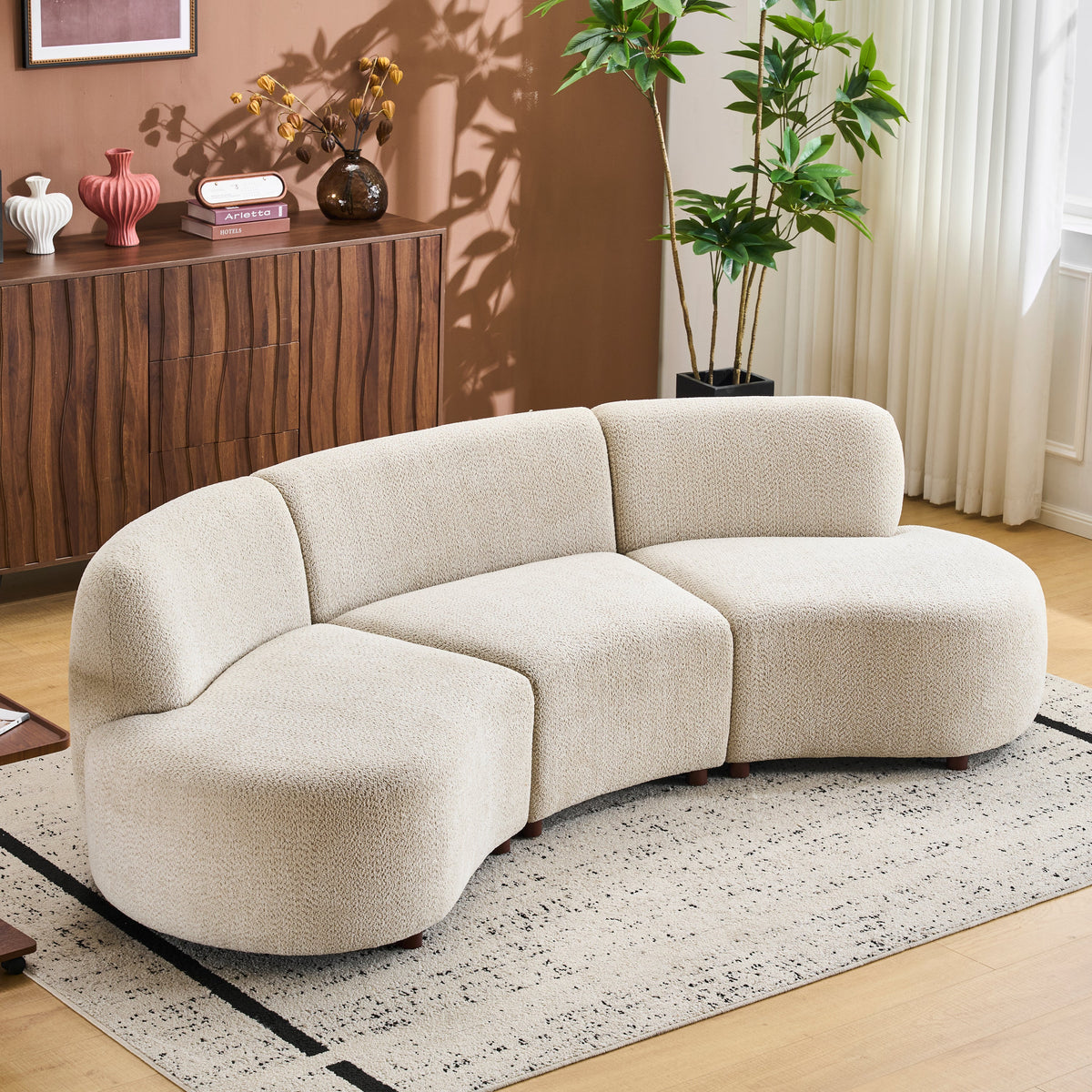 Cozelle 3-Piece Modern L Shape Sectional Cloud Couch