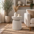 Outdoor Round Top MGO Drum Side Table