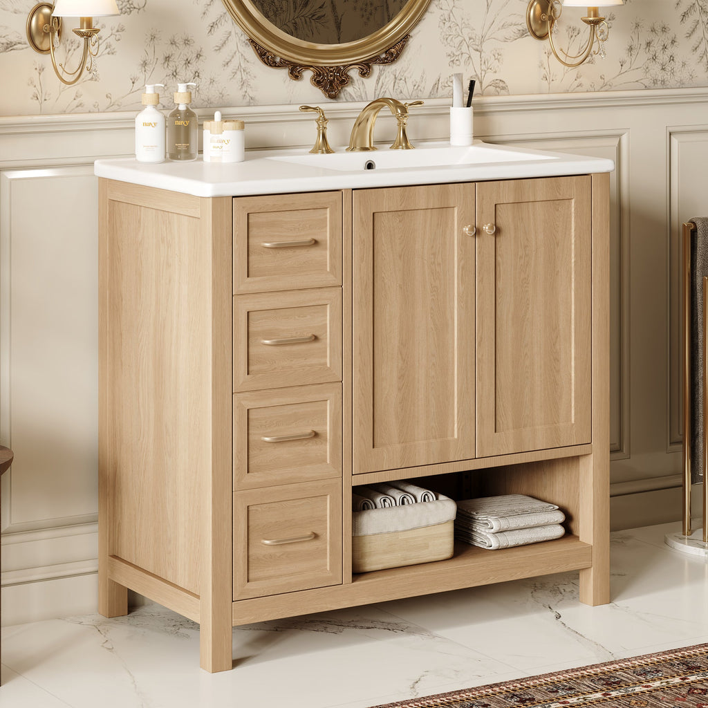 36" Bathroom Vanity with Sink Top