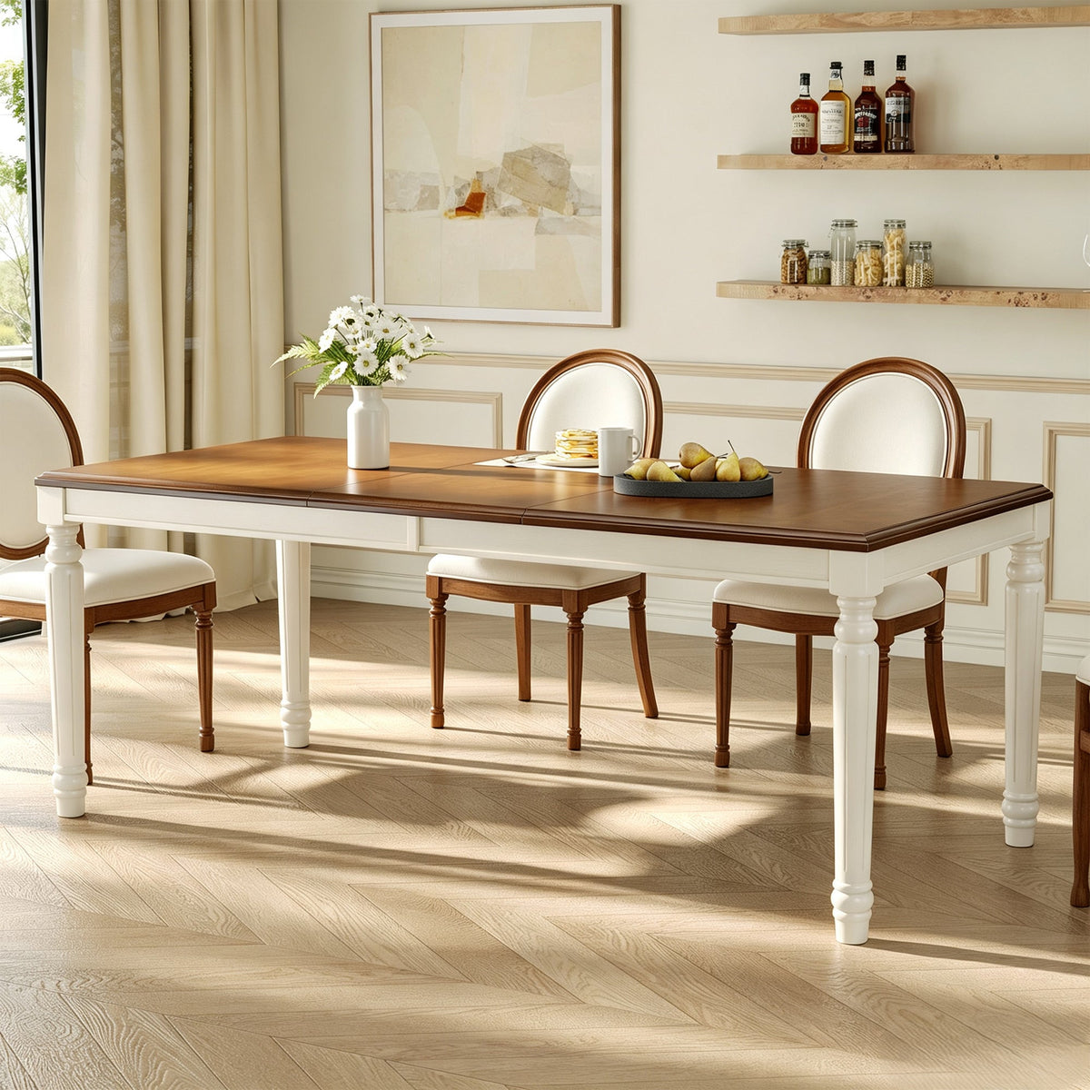 TREXM Traditional Rectangular Dining Table