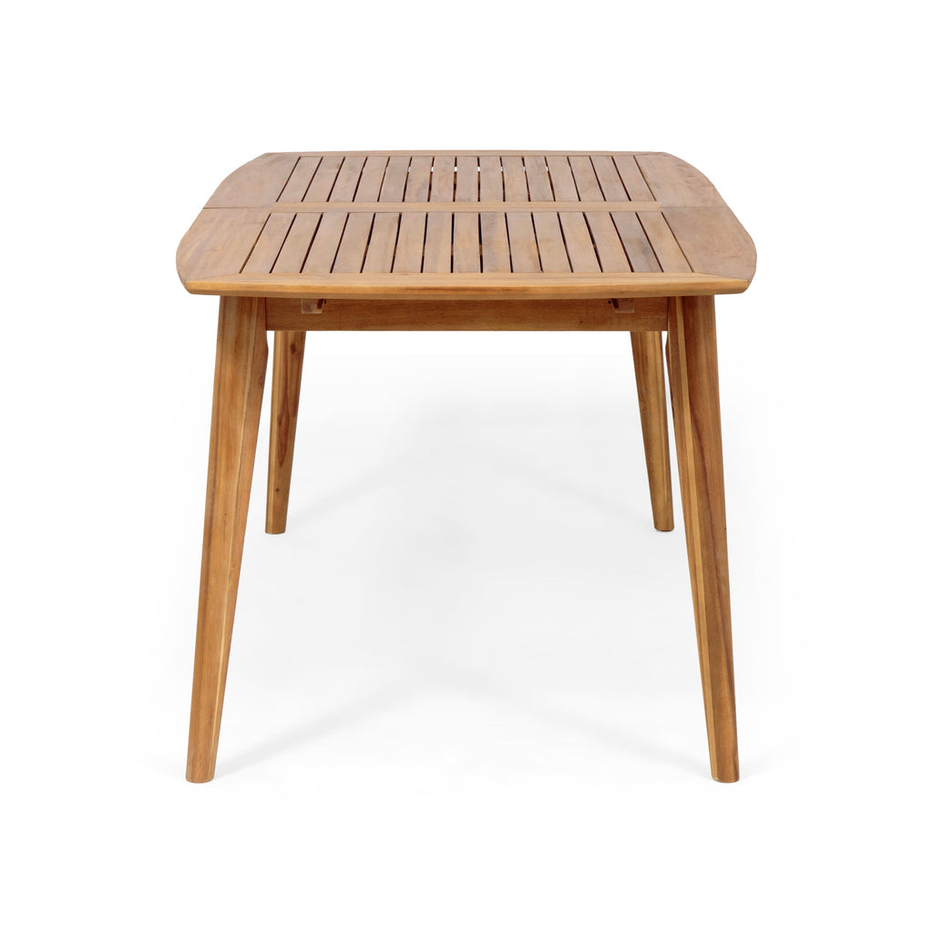7 Piece Expandable Outdoor Dining Set with Acacia Wood Table