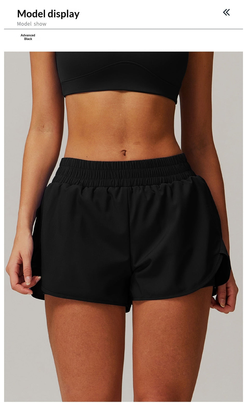 Zechuang Flap Pocket Pants Nude Quick-Drying Yoga Shorts Fake Two-Piece Sports Hip-Lifting Shorts Running Fitness Yoga Pants 4001