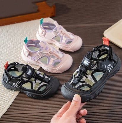 2026 Summer New Kids Sports Sandals, Boys Anti-slip Toe-protection Sandals, Girls Hollow Out Breathable Beach Shoes