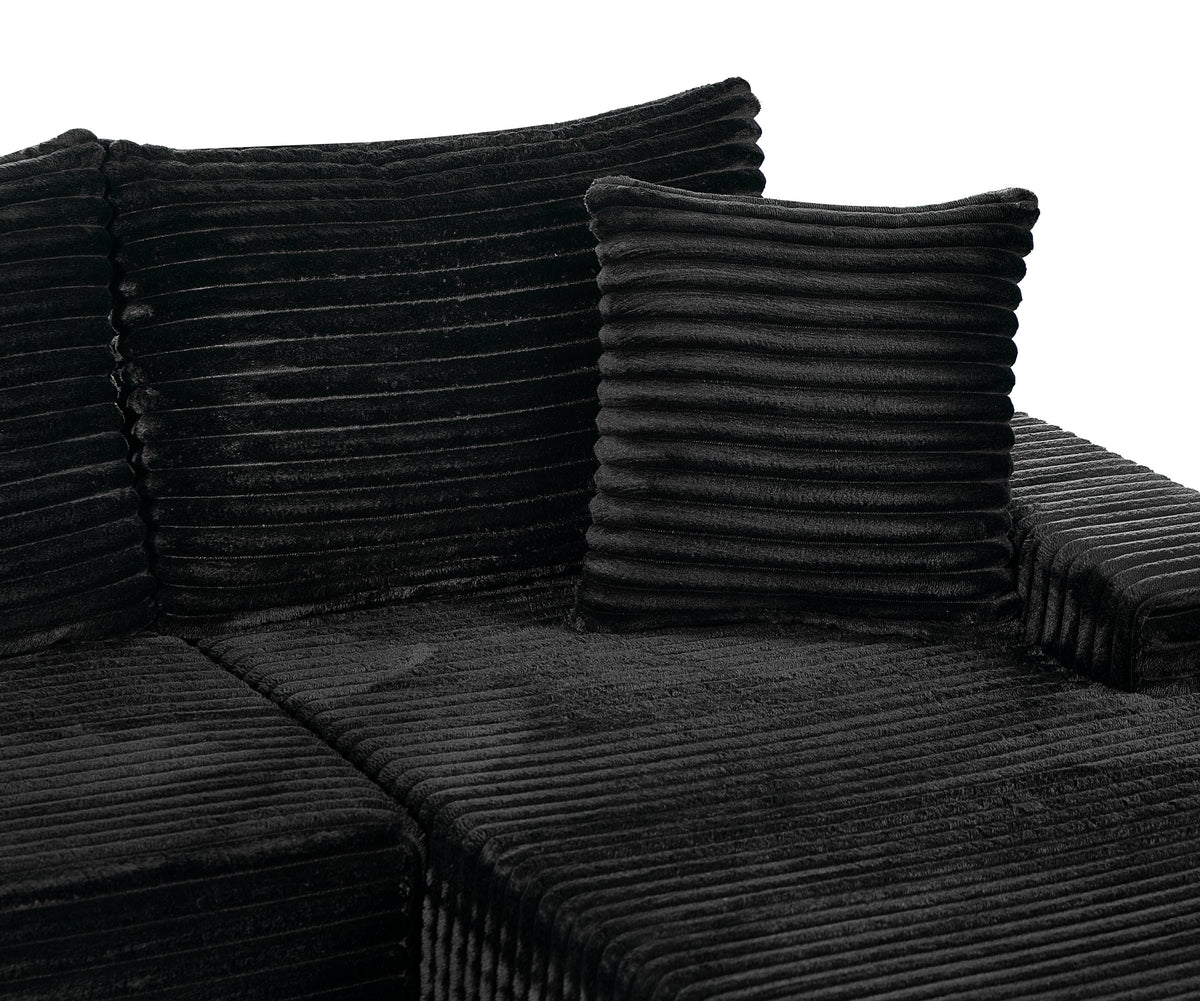 94.06 Inch Right Chaise L Shaped Boneless Cloud Sectional Sofa