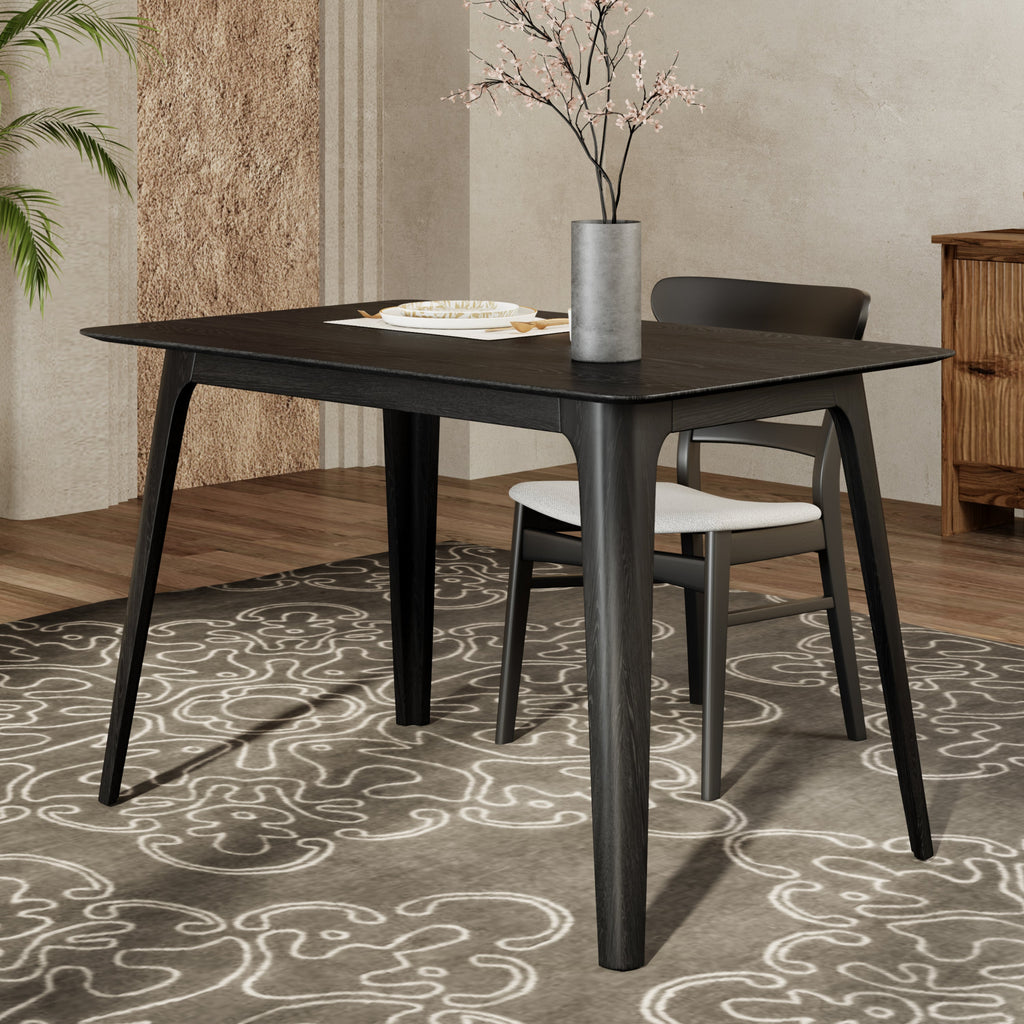 Mid-Century Modern Rubberwood Dining Table
