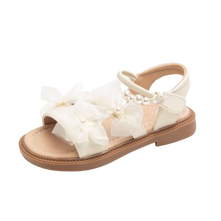 Fairy Style Girls' Baby Princess Sandals, Bow Shaped Children's Roman Shoes, Summer New Style Girls' Beach Shoes